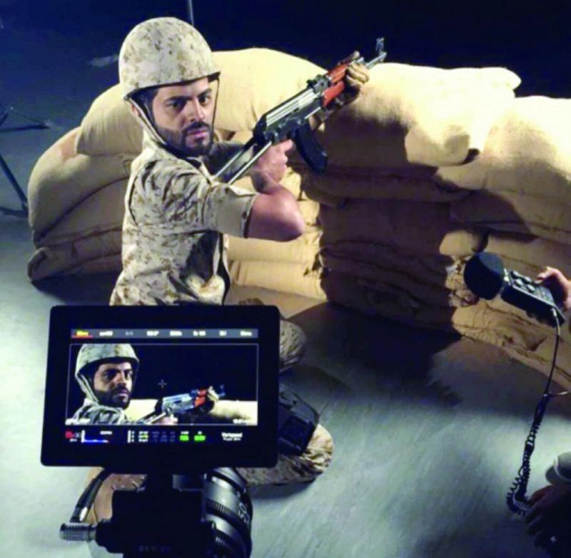 لقطة من تصوير فيلم «عليكم أمان الله» لجنود الوطن