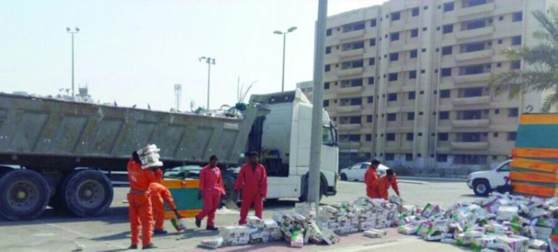 من عملية ضبط الشاحنات (مكة)