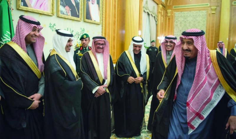 الملك سلمان في حديث باسم خلال إقرار الميزانية أمس (واس)