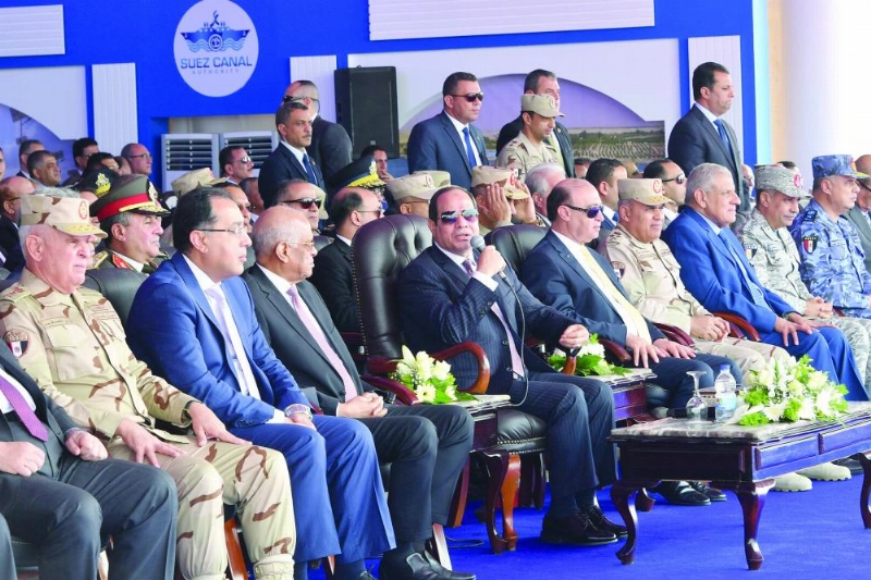 السيسي خلال الزيارة للإسماعيلية (د ب أ)