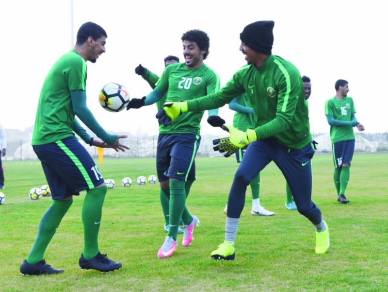 تدريبات الأولمبي في شنجهاي أمس (الاتحاد السعودي)