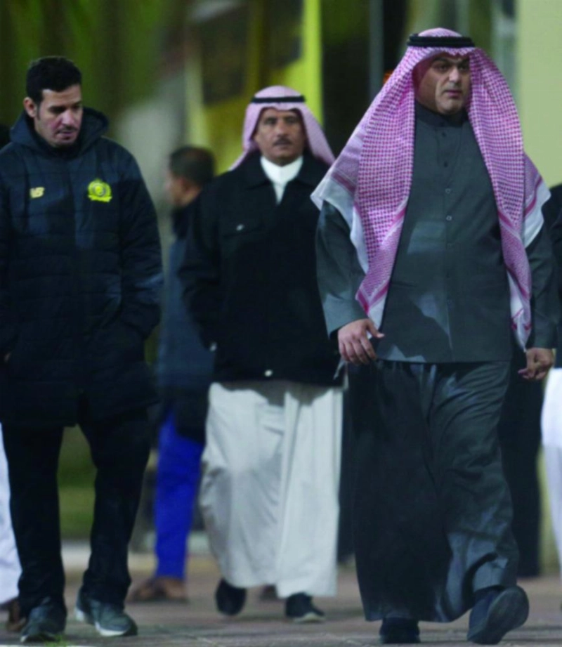 سلمان المالك في زيارته الأولى للنادي بعد تسلمه الرئاسة (إعلامي النصر)