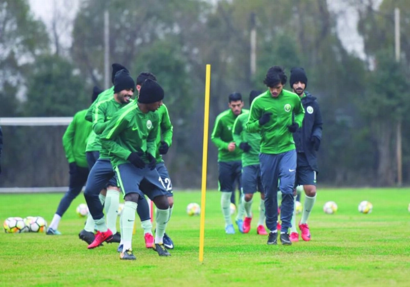 جانب من تدريبات الأولمبي بشنغهاي (الاتحاد السعودي)