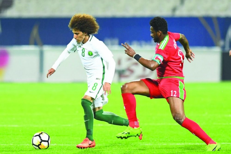 علي النمر في مباراة السعودية وعمان بخليجي 23 (د ب أ)