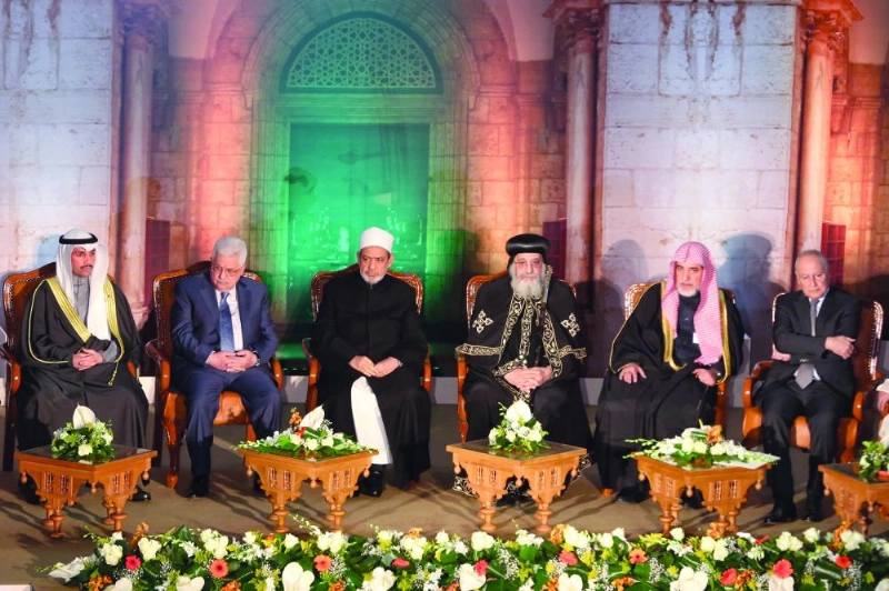 المشاركون في مؤتمر الأزهر لنصرة القدس (د ب أ)