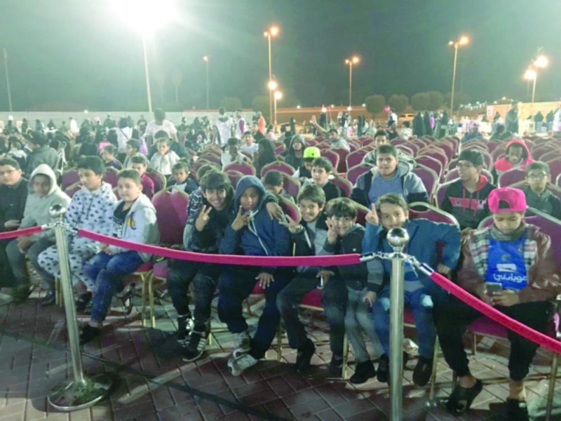 أطفال خلال حضورهم فعاليات مهرجان الجبيل (تويتر)