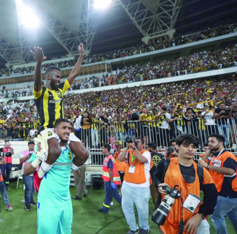 المولد محتفلا بهدفه الأخير في الاتفاق (الاتحاد السعودي)