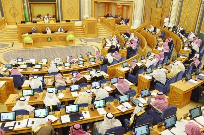من اجتماع مجلس الشورى أمس (واس)