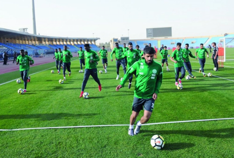 آخر حصص الأخضر بمعسكره الأخير بالرياض (الاتحاد السعودي)