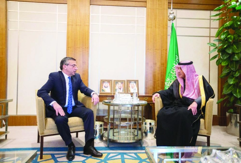 الجبير مستقبلا سفير جمهورية أذربيجان أمس (واس)