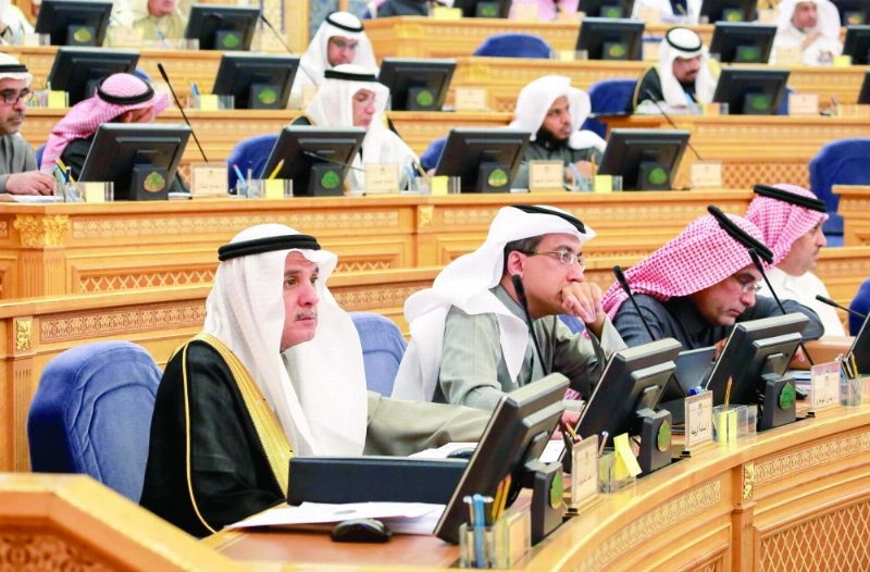 من جلسة مجلس الشورى أمس (واس)