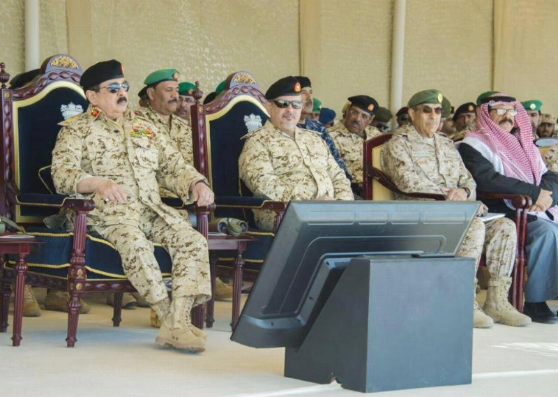 ملك البحرين يرعى التمرين التعبوي قوة العزم في المنامة (واس)