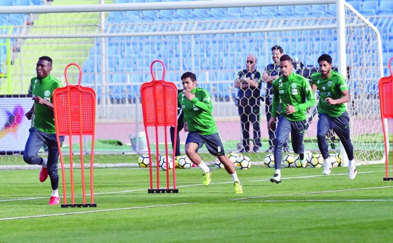 جانب من المعسكر الأخير للأخضر بالرياض (الاتحاد السعودي)