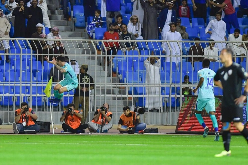 ميليسي محتفلا بهدفه في الشباب اليوم (موقع دوري المحترفين)