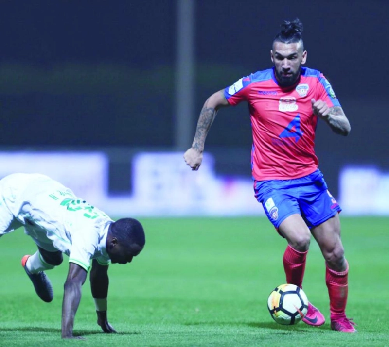 جانب من المواجهة الأخيرة بين الفيحاء والأهلي بالدوري (إعلامي الفيحاء)