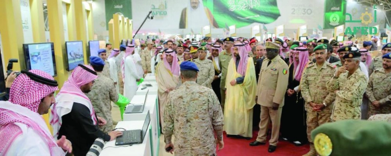 أثناء افتتاح المعرض أمس (معرض أفد)