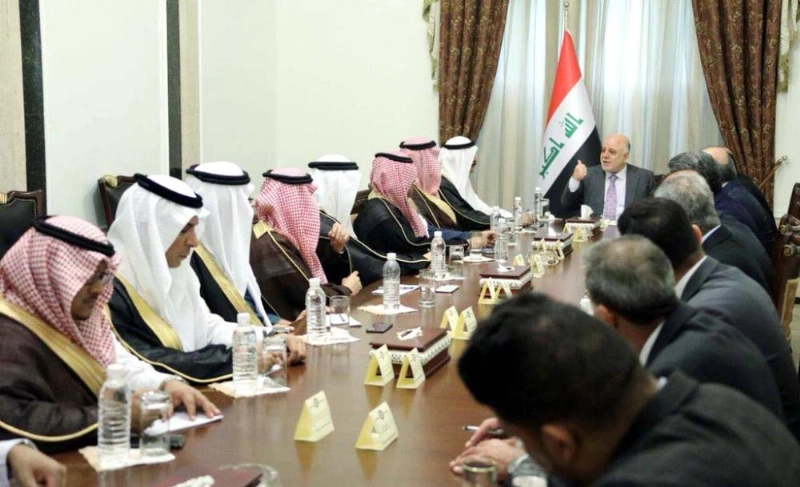 العبادي يتحدث للوفد الإعلامي السعودي