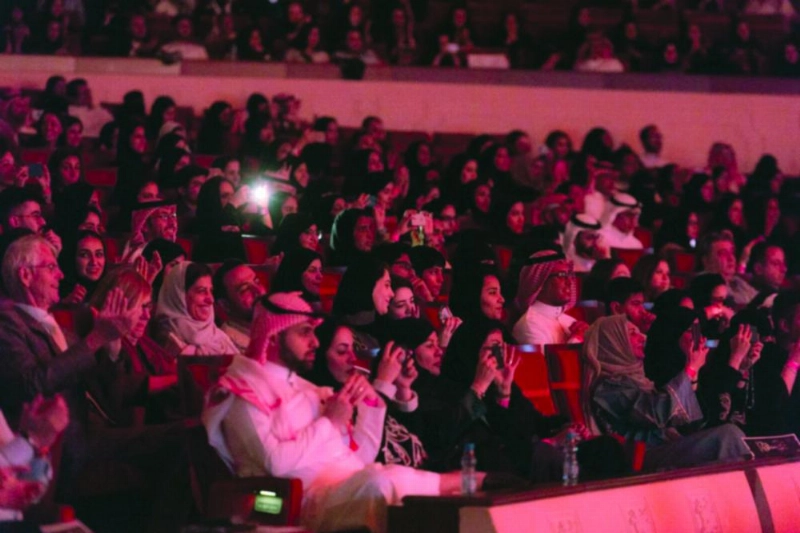 جانب من الحضور في أوبرا عنتر وعبلة (مكة)