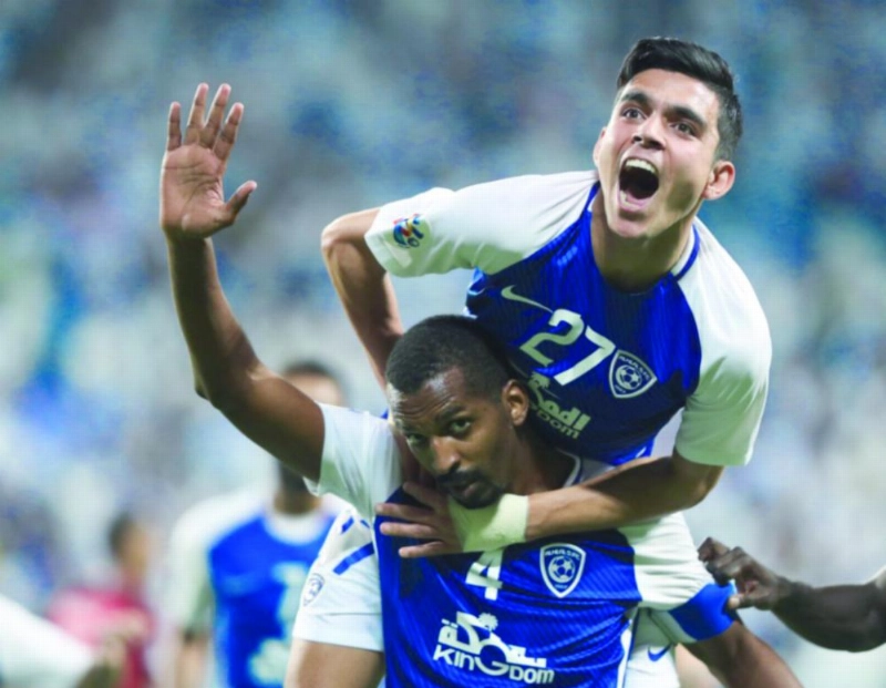 الزوري عقب تسجيله هدف التعادل في مباراة الذهاب (إعلامي الهلال)