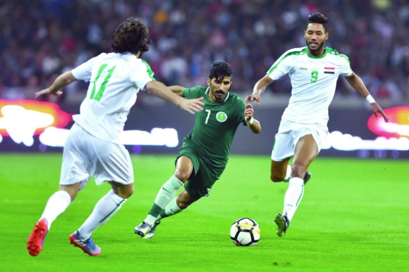 من مباراة السعودية والعراق (مكة)
