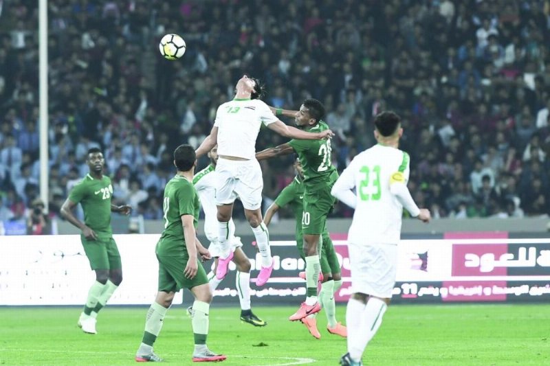 جانب من ودية السعودية والعراق في البصرة (د ب أ)