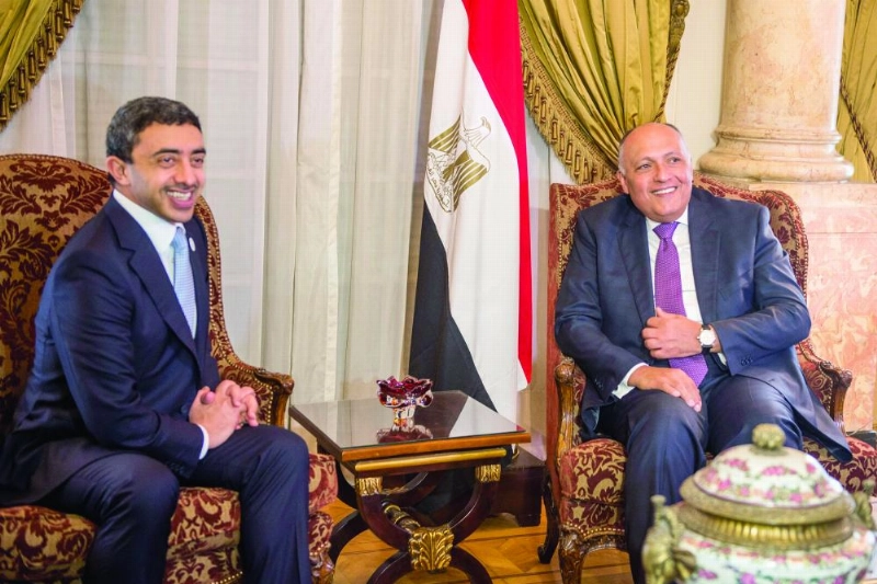 سامح شكري وعبدالله بن زايد (إ ب أ)