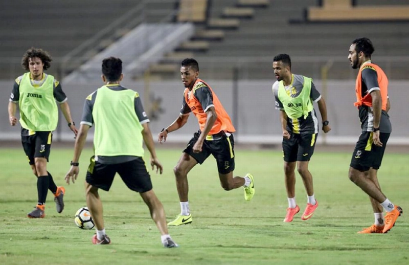 جانب من استعدادات الاتحاد للباطن (إعلامي الاتحاد)