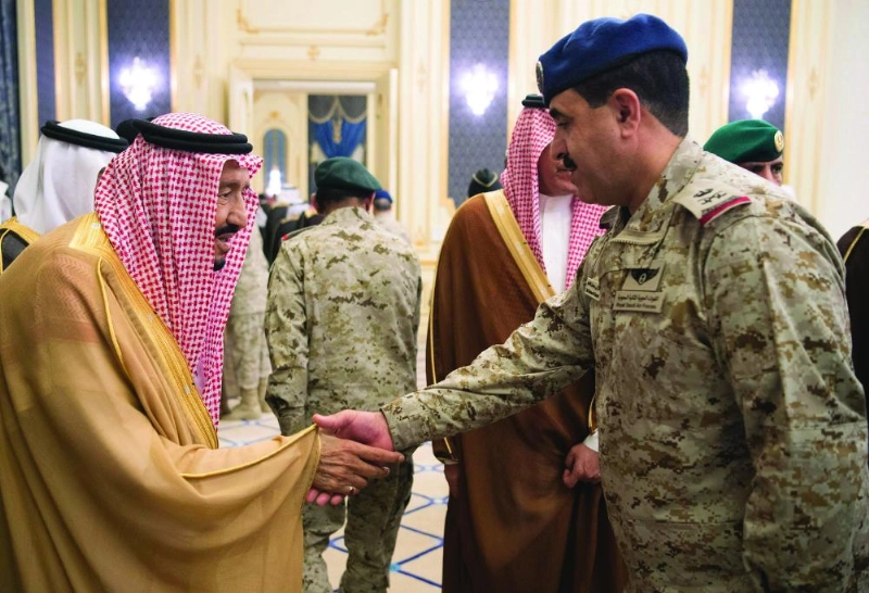 من مراسم الاستقبال في قصر السلام بجدة