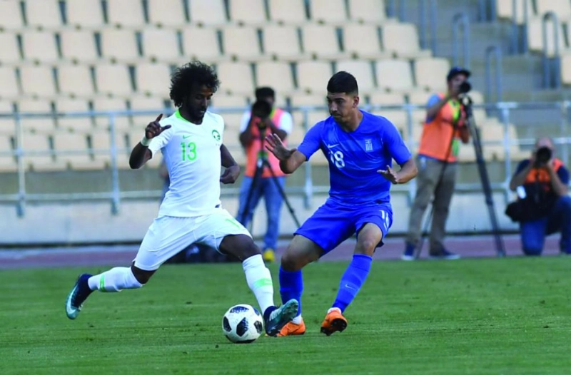 الأخضر في تجربته الأخيرة أمام اليونان (الاتحاد السعودي)