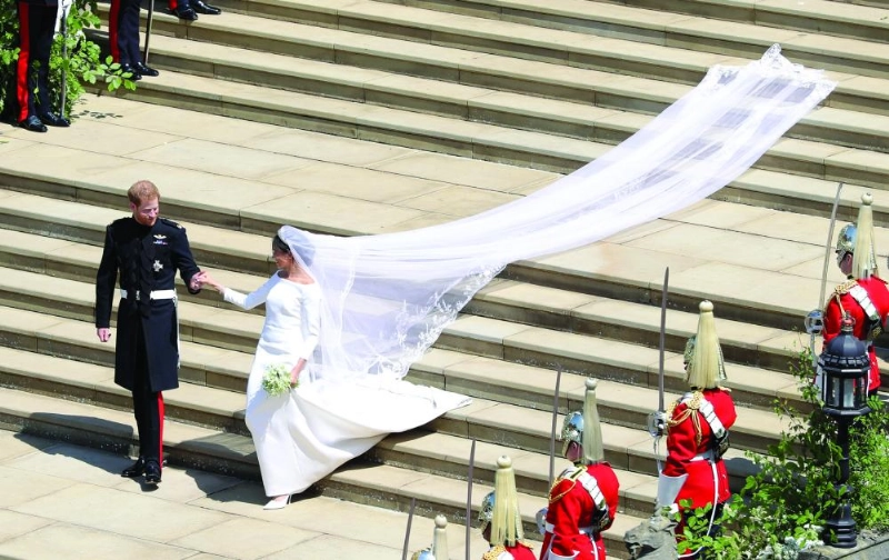 العروسان هاري وميجان ماركل (د ب أ)