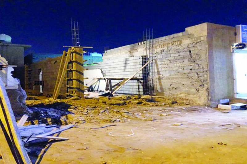 مخالفة إنشائية في أحد المباني (مكة)