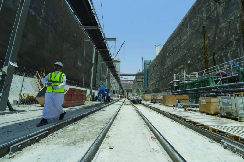 من الأعمال الإنشائية لقطار الرياض (مكة)