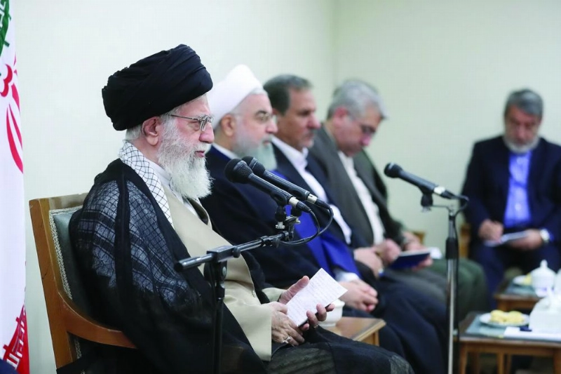 اجتماع سابق بين روحاني وخامنئي (د ب أ)