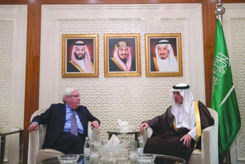 عادل الجبير لدى استقباله المبعوث الأممي (الخارجية)