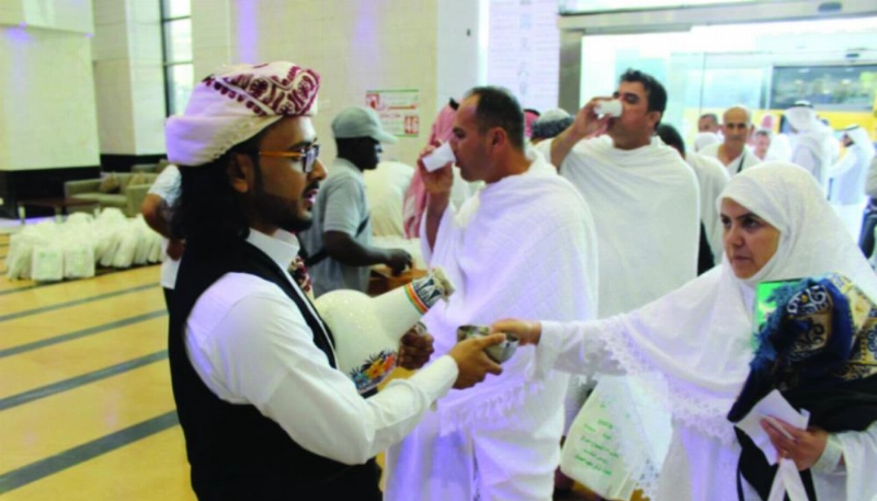 من استقبال أول فوج لحجاج العراق (واس)