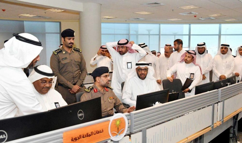 خليل الثقفي خلال تدشينه مركز التنبؤات (مكة)