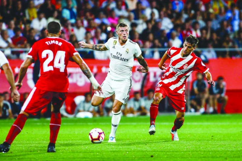 من مباراة ريال مدريد وجيرونا (د ب أ)