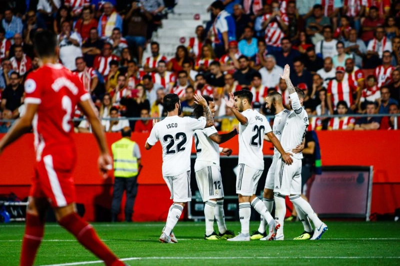 من مباراة ريال مدريد وجيرونا (د ب أ)