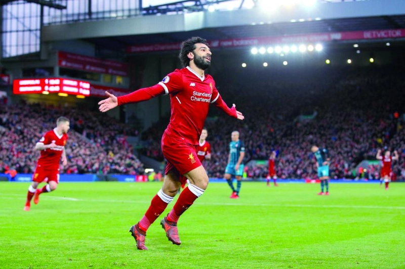 محمد صلاح في إحدى مباريات ليفربول (مكة)