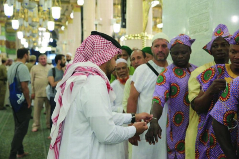 من استقبال الحجاج بالمسجد النبوي (مكة)