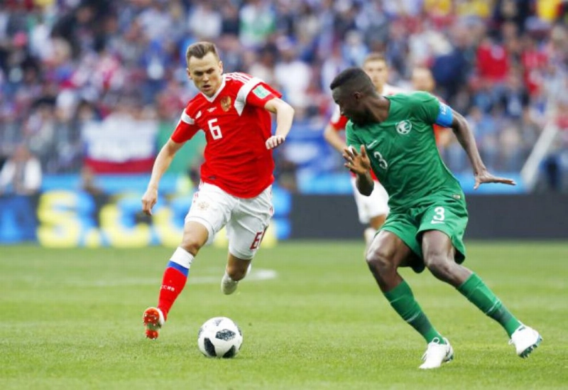 تشيرشيف خلال مباراة روسيا والسعودية بمونديال 2018 (موقع فيفا)