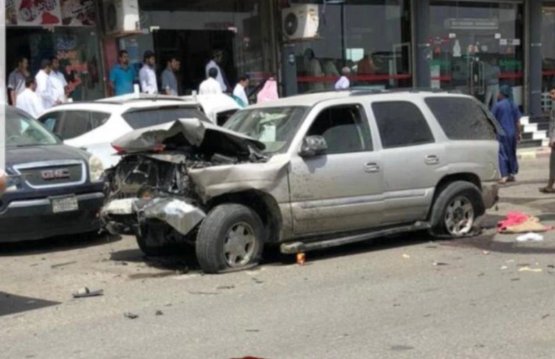 المركبات المتصادمة بموقع الحادث (مكة)