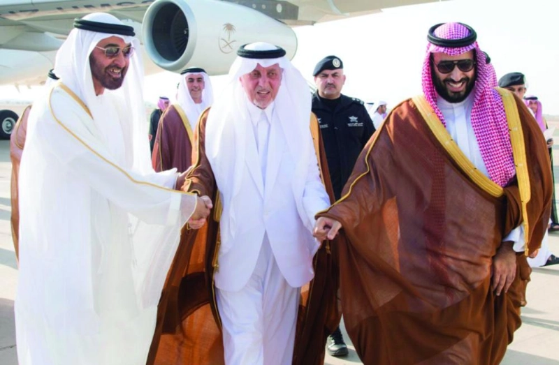 من مراسم رعاية ولي العهد لمهرجان الهجن بالطائف اليوم (واس)