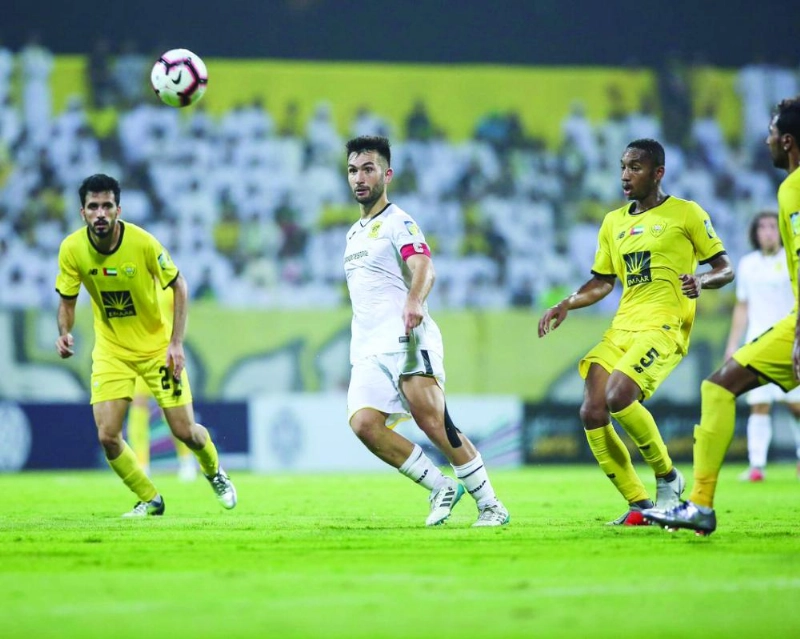 الاتحاد والوصل الإماراتي أمس الأول في بطولة كأس زايد للأندية العربية (إعلامي الاتحاد)