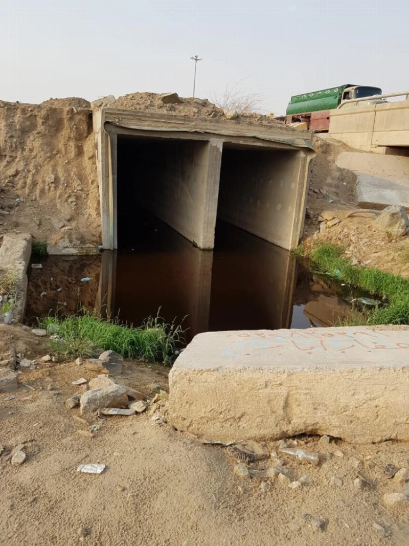 مجرى السيل في حي النوارية الغربية