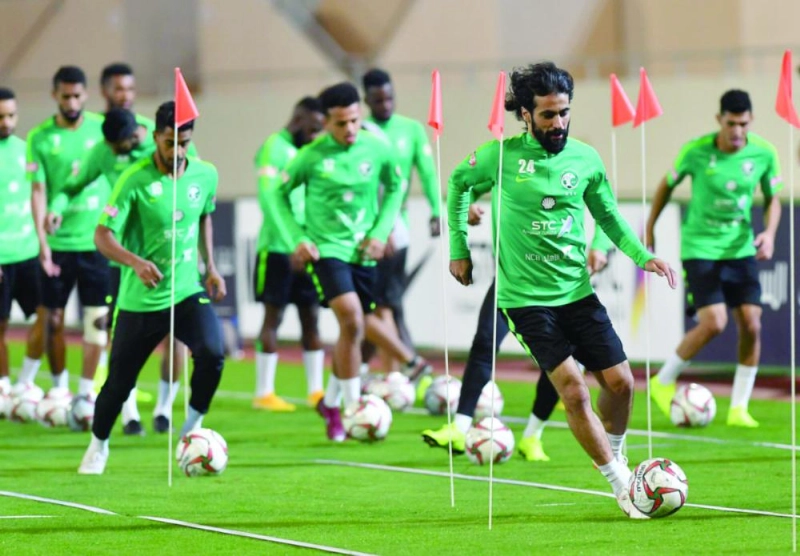 من استعدادات المنتخب السعودي (مكة)