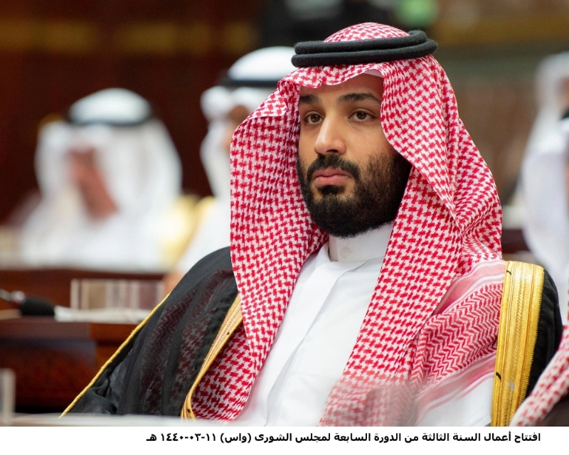 ولي العهد خلال افتتاح أعمال مجلس الشورى