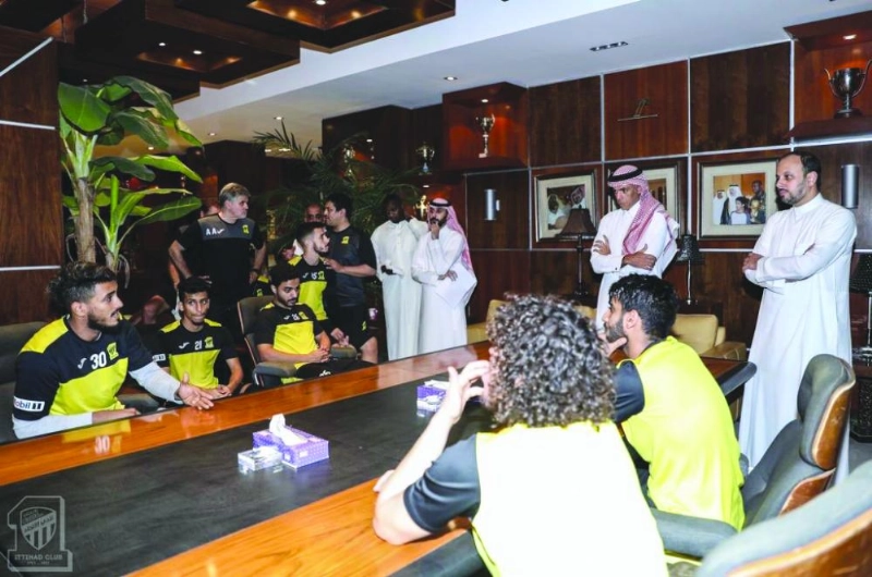 جانب من تهيئة وتحضيرات فريق الاتحاد لمواجهة الأهلي (إعلامي الاتحاد)