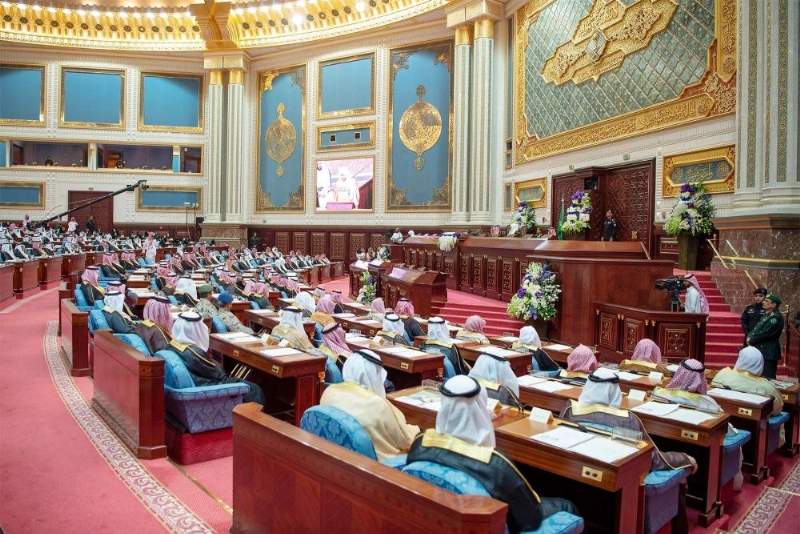 من الجلسة الافتتاحية لأعمال مجلس الشورى (واس)