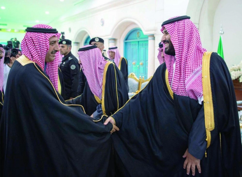 ولي العهد خلال حفل أهالي الجوف